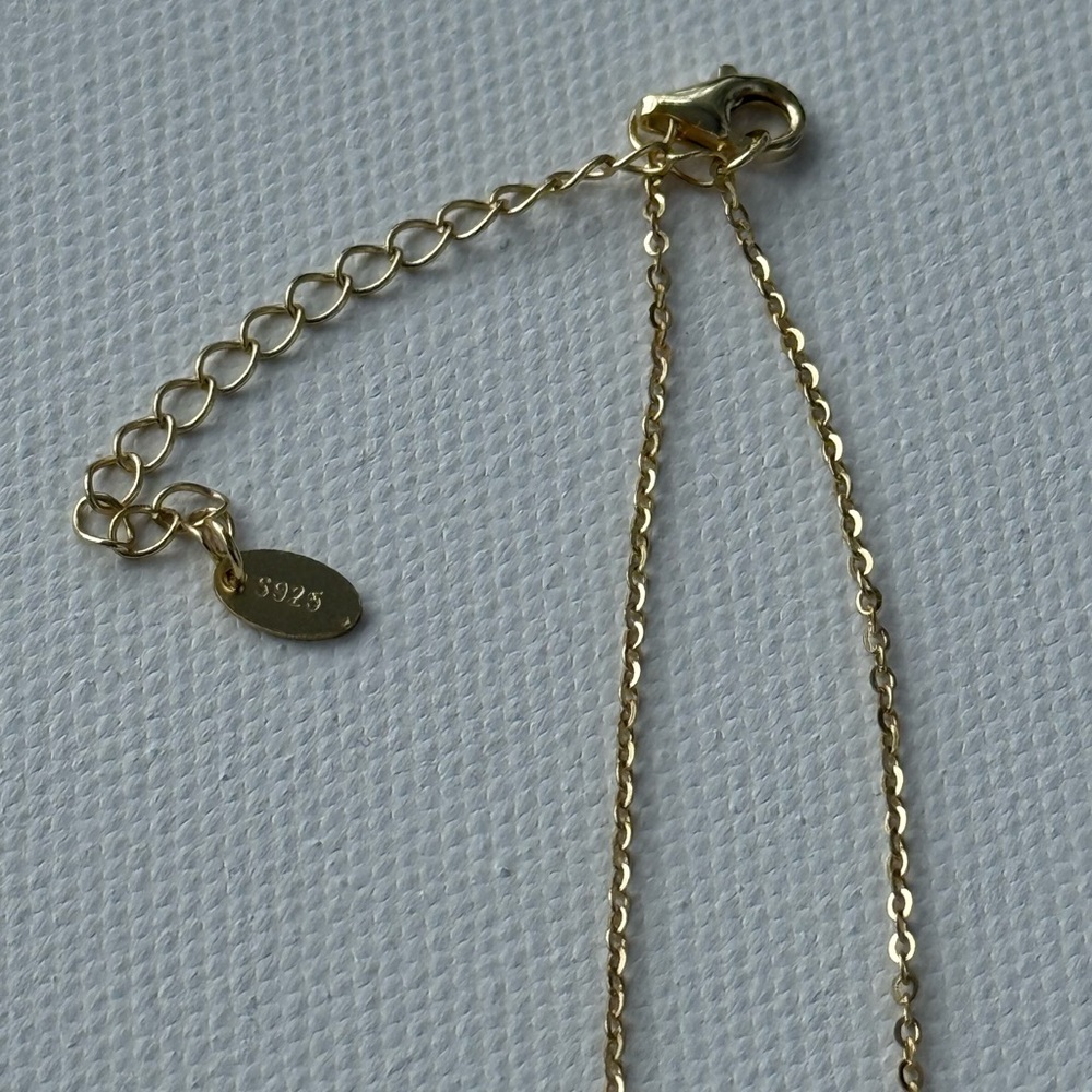 Pearl Clover Necklace Sterling Silver 925 Gold plated - Picture 6 of 12